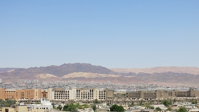 Blick auf Aqaba, Jordanien